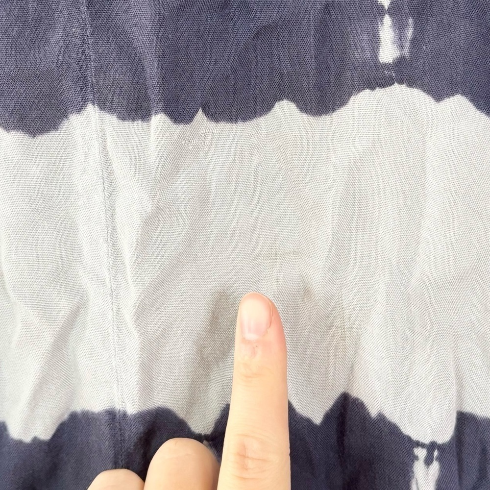 Mud Pie tie dye blue oversized one size duster kimono cardigan viscose - Picture 4 of 7